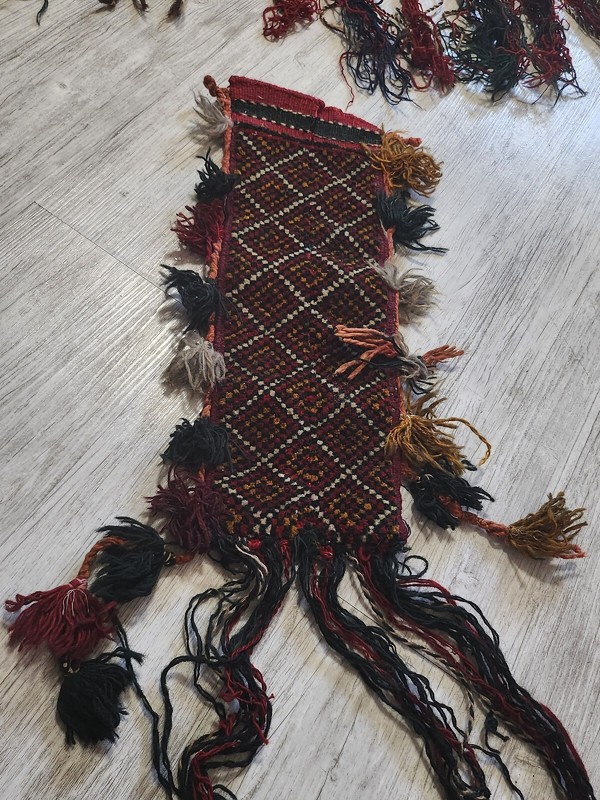 ANTIQUE 1900s EXTREMELY RARE Yamut Asmalyk WOOL Tribal Central Turkmen Handmade gallery