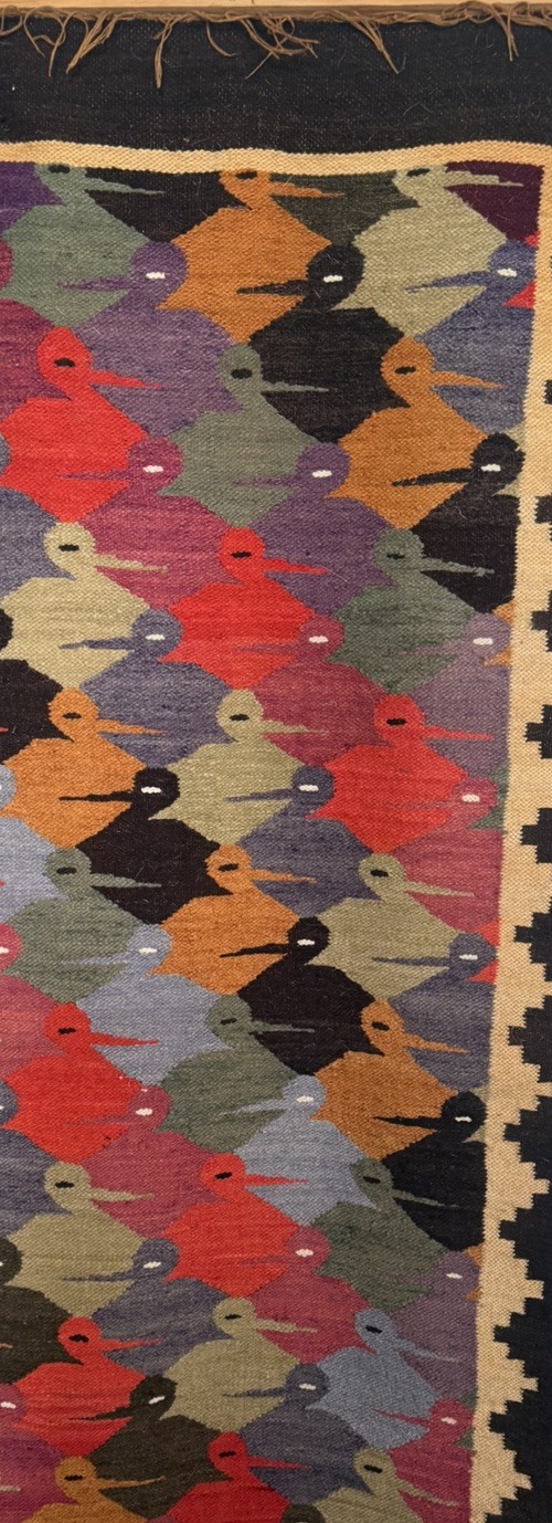 Vintage Turkish Kilim, Floor Wool Rugs, Handmade Carpet Wallhanging 22.5”x58” gallery