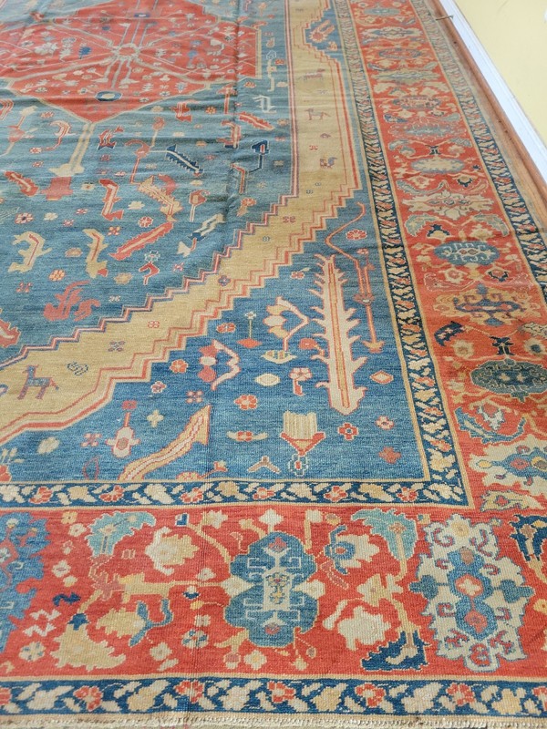 9x16 VEG DYE SERAPI TOP QUALITY TURKISH VINTAGE HERIZ ANTIQUE KAZAK gallery