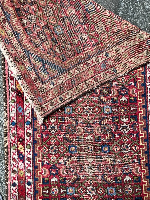 2'10"x8'6" Antique CAUCASIAN Handmade Wool Runner Carpet Rug CLEANED gallery