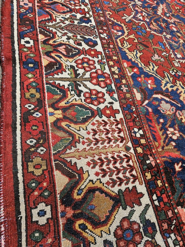 10.3 x 14 ANTIQUE FINE HERIZ VINTAGE SERAPI USHAK KAZAK CAUCASIAN gallery