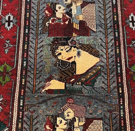 Handmade Afghan amazing rug Great Quality Beauiful design Size 143x100cm gallery