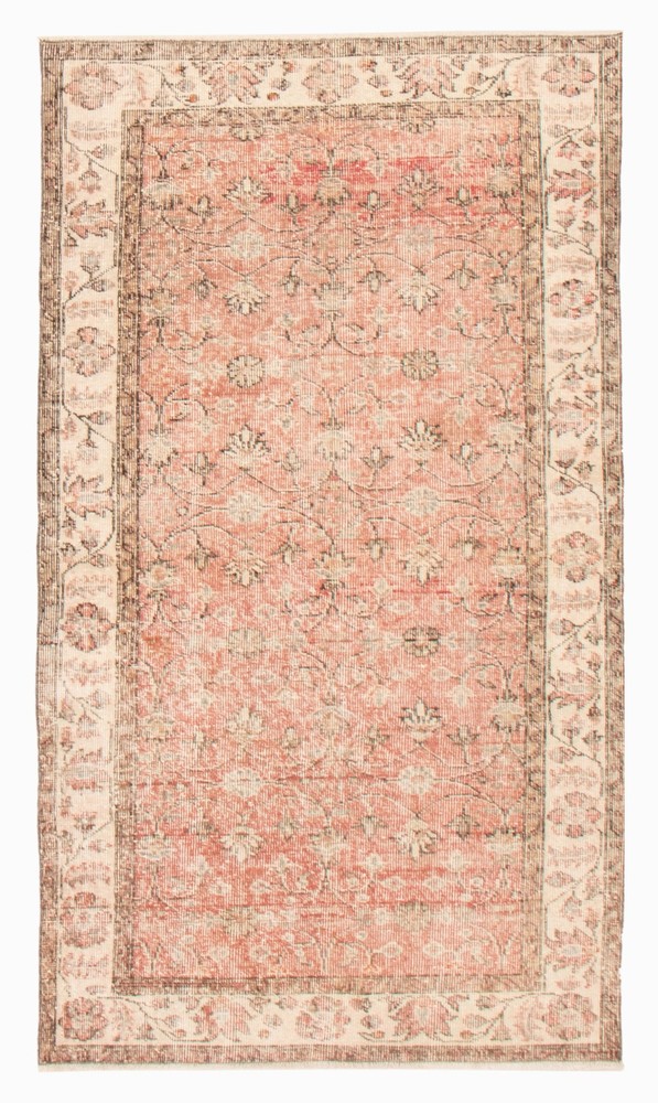 Vintage Hand-Knotted Area Rug 3'9" x 6'10" Traditional Oriental Wool Carpet