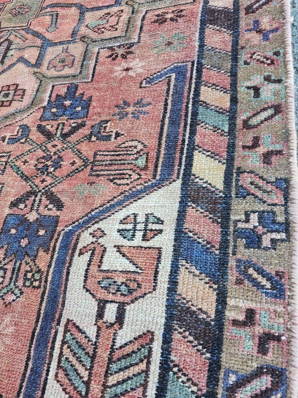 3.2 x 6.4 ANTIQUE KAZAK VINTAGE HERIZ RUG CAUCASIAN SERAPI OUSHAK SHIRVAN KULA gallery