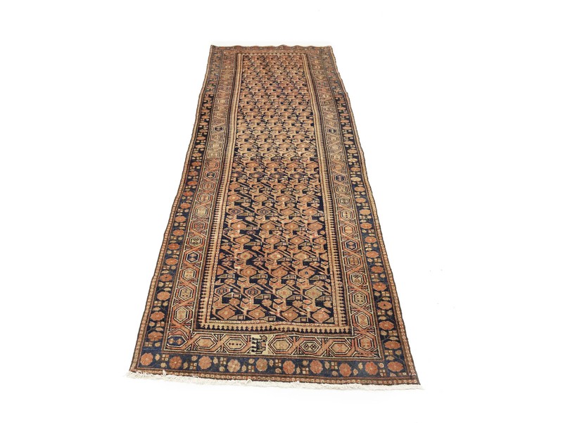 Antique Allover Design Runner Rug Handmade Wool Oriental Hallway Carpet 3X11 ft gallery