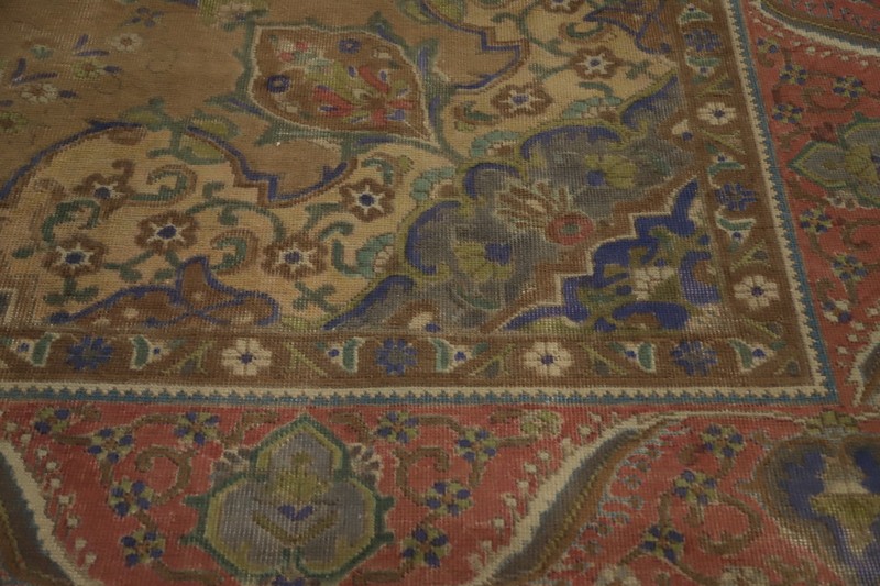 Traditional Wool Hand-knotted Living Room Area Rug Vintage Floral Carpet 10x13 gallery