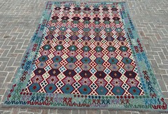10×13 ft Oriental Turkish Large Modern Handwoven Afghan Multicolor Turkmen Rug