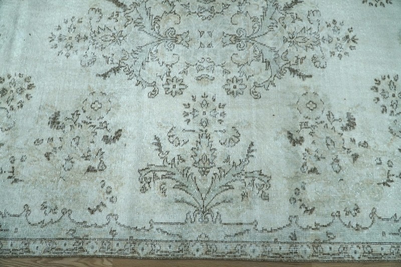VINTAGE TURKISH RUG, Neutral Beige Rug, Carpet, 5.71x9.58 ft H-2241 gallery
