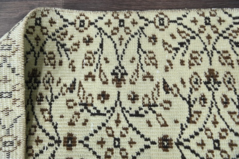 Oushak Turkish Vintage Rug 3x7 Kilim Rug Anatolian Handmade Boho Decor BEIGE gallery