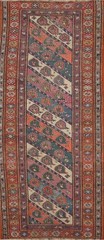 Pre-1900 Antique Kazak Traditional Vegetable Dye Wool Rug 4×8 ft Hand-knotted