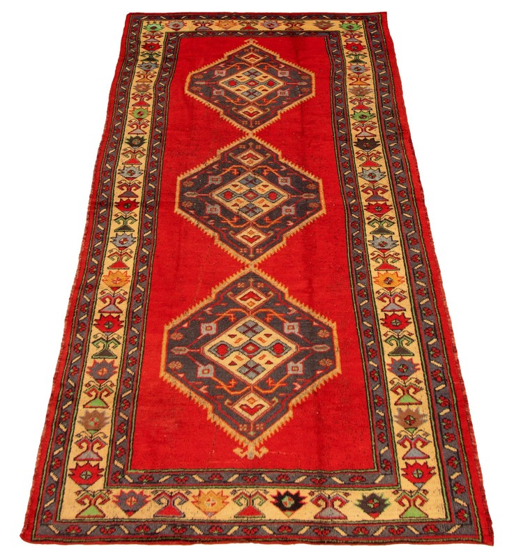 Vintage Hand-knotted Runner Rug 4'10" x 11'3" Traditional Oriental Wool Carpet gallery