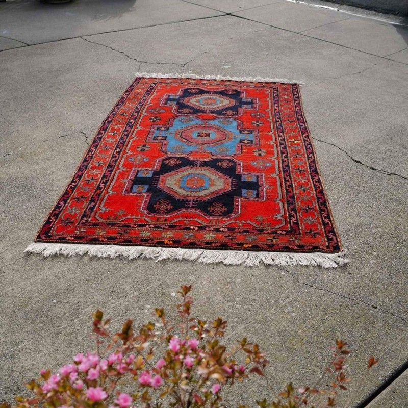 4'9 x 7'8 Vintage Turkish Handknotted Wool Rug gallery