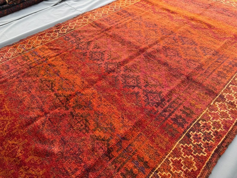 Antique Afghan Baluchi Area Rug 5x9 Orange Handmade Persian Style Tribal Carpet gallery