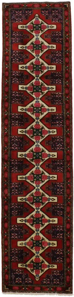 3'1 x 12'10 ft Red Runner Rug Floral Vintage Carpet Hallway Kitchen Decor gallery