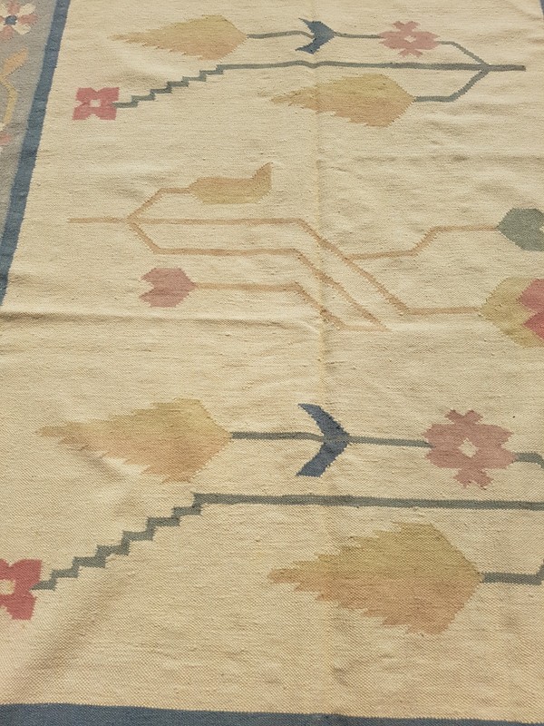 Vintage Traditional Handmade Beautiful Floral Kilim Floor Rug Carpet 290x194 cm gallery