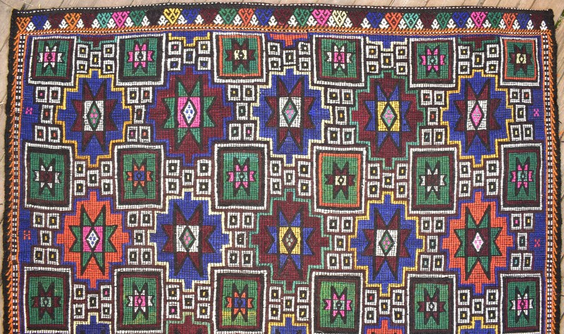 Turkish Kilim 64''x131'' Handwoven 165x335cm Adana Cicim Kilim 5x10 Vintage Rug gallery