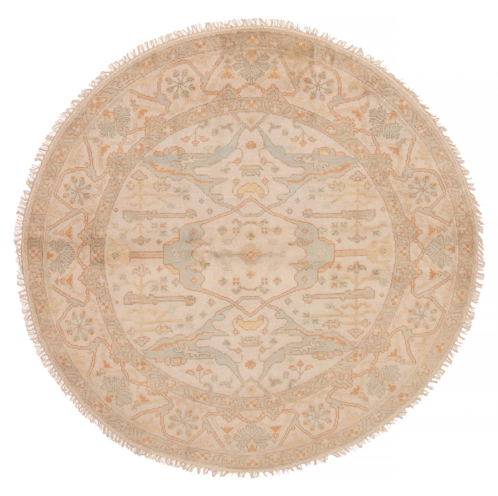 Vintage 6'10" x 6'10" Traditional Hand Knotted Vegetable Dye Wool Area Rug gallery