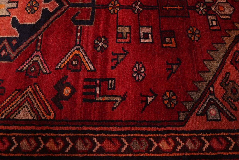 Vintage Hand-knotted Runner Rug 3'6" x 9'11" Traditional Oriental Wool Carpet gallery