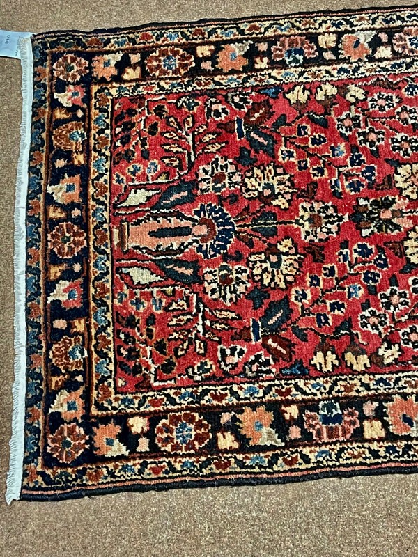 ANTIQUE AMERICAN SAROUK RUNNER 2'6:x5'10" CIR 1900 gallery
