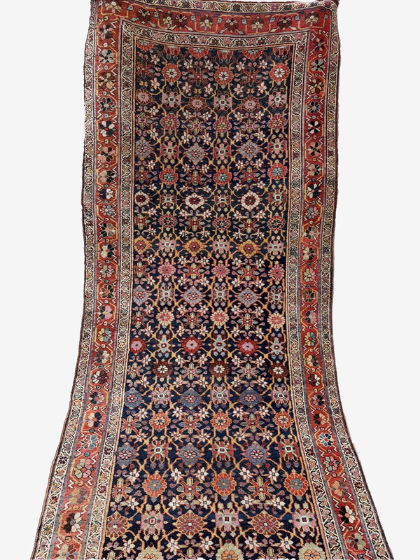 Auth: 19th C Antique Bijar Runner Rare Kurdish Collectors Pc Organic 45"X18' gallery