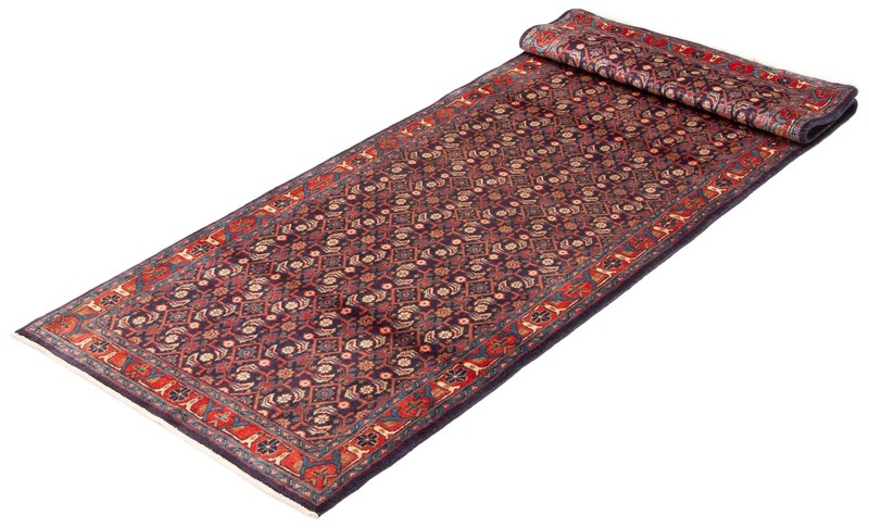 3'7" x 10'4" Vintage Hand-knotted Runner Rug Traditional Oriental Wool Carpet gallery