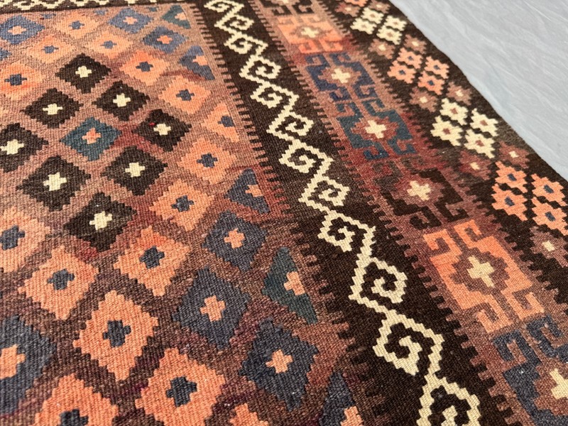 3'4x8'4 ft Vintage Afghan Kilim Runner Handwoven Geometric Tribal Kitchen Rug gallery