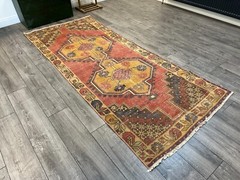 Runner Rug, Handmade Rug, Hallway Rug, Carpet, Woven Wool Rug, 3.5 x 8.5 ft