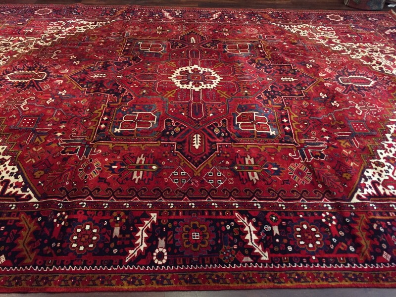 Vegtable Dye Genuine Hand Knotted Serapi Heriz Area Rug Carpet 10’x13’8”,#2872 gallery
