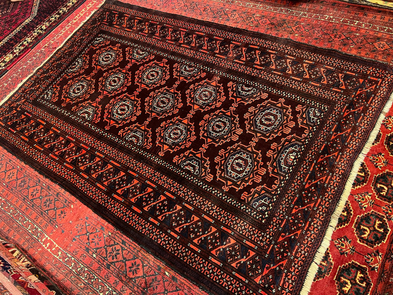 Vintage Stunning Natural Vegetable Sarouq Super Fine Quality Turkoman Carpet gallery