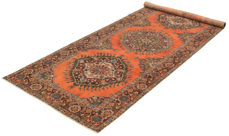Vintage Hand-Knotted Area Rug 5'0" x 12'9" Traditional Oriental Wool Carpet gallery