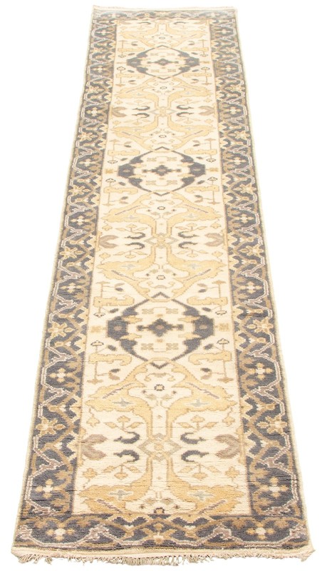 2'5" x 12'1" Vintage Hand-knotted Runner Rug Traditional Oriental Wool Carpet gallery