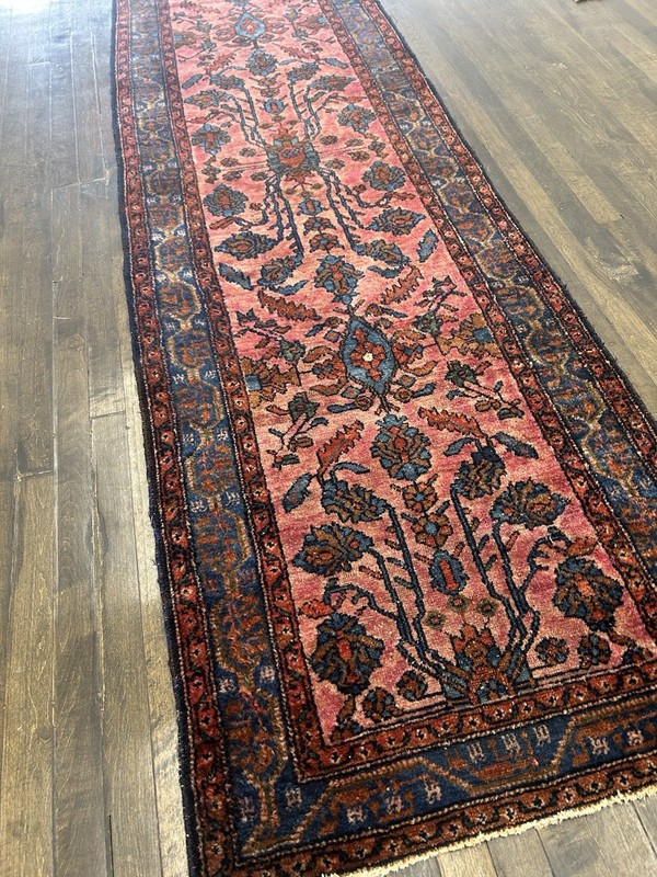 Stunning Antique Lilihan Runner Rug C.1910 Hand Knotted Vegetable Dye 9’7x2’8 gallery