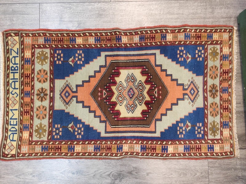 Natural Wool Area Carpet, 2.2 x 3.9 ft, Bath Rug, Rug For Entry, Handmade Rug gallery
