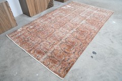 turkish area rug 5×8 ft, hand-knotted vintage oushak rug, boho decor carpet, 940