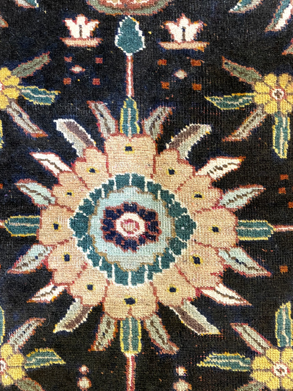 Antique Oriental Hand-Knotted Wool Area Rug Red/Ivory/Beige/Black 10'9" x 17' gallery