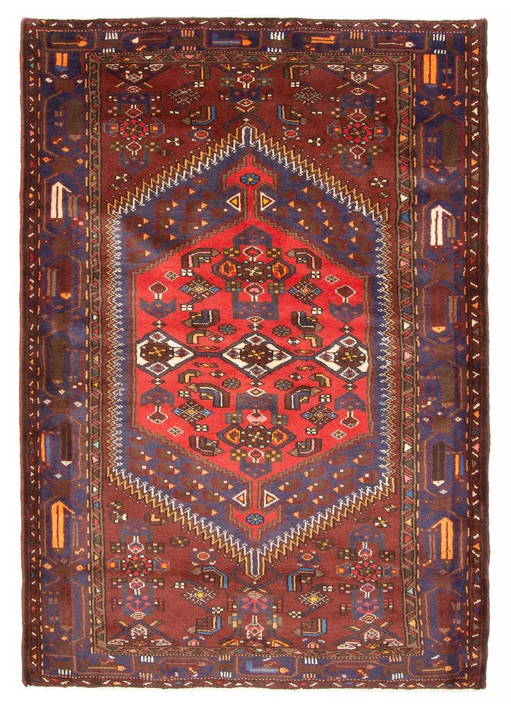 Traditional Vintage Hand-Knotted Area Rug 4'5" x 6'9" Oriental Wool Carpet