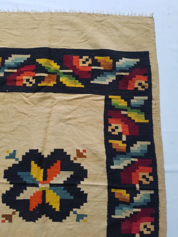 Vintage Handmade Traditional Native American Kilim Floor Rug Carpet 190x125 cm gallery