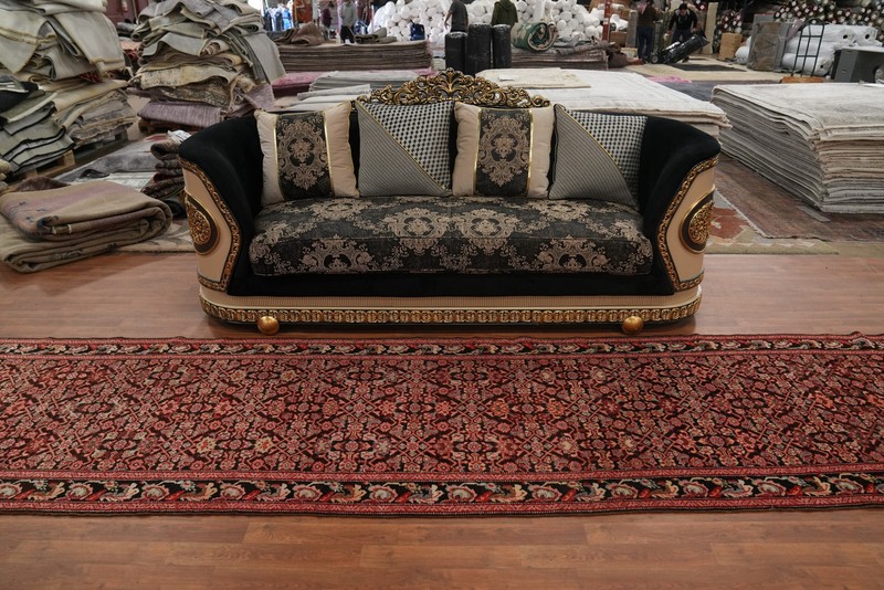 Antique Karabagh Vegetable Dye 19 ft Long Runner Wool Hand-made Rug 4x19 Carpet gallery