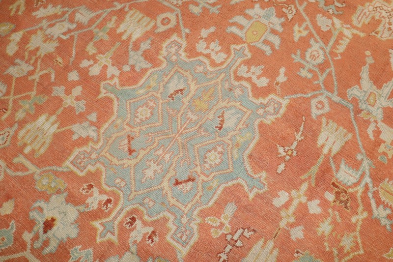 Antique Gorgeous Turkish Oushak Ushak Rug Size 11''7''x15'6'' gallery