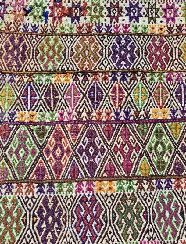 Yörük Tribal Women’s Embroidered Kilim Dowry Bag Afyon Turkey (138 cm x 100 cm) gallery