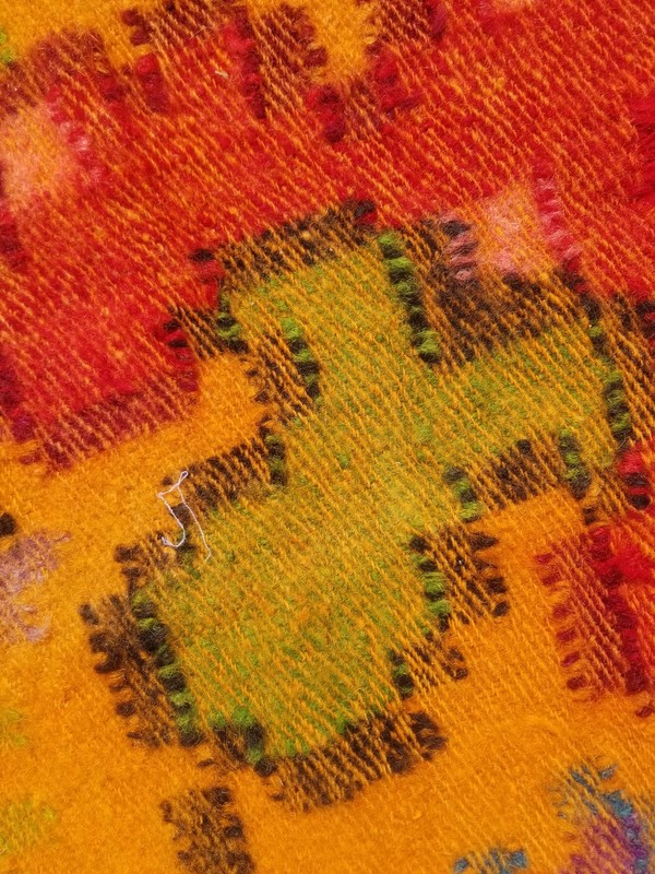 Antique Hand Woven Bessarabian Romanian Floral Design Kilim Rug 7.11x5.9ft gallery