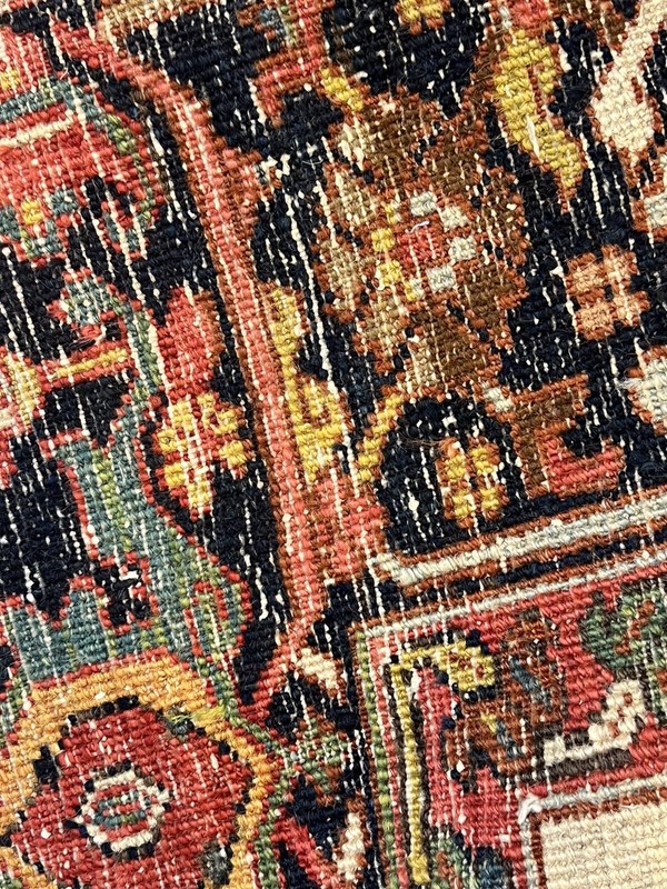 1900 TRIBAL VINTAGE ANTIQUE 9.5x11.2 Serapi RUG 100% Wool Professionally Washed gallery
