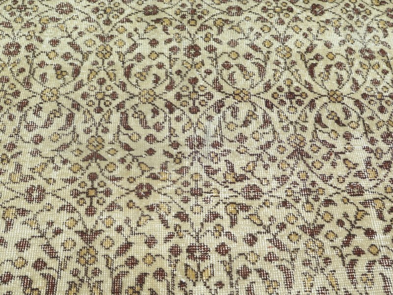 Vintage Anatolia Carpet, Distressed Rug Floor Carpet Handmade Large Rug 81"x120" gallery