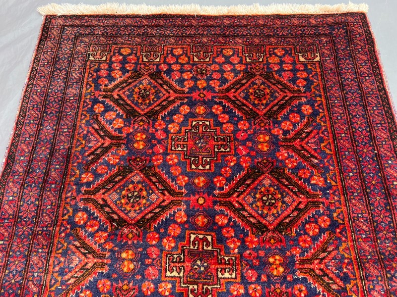 2'6x3'0 Ft Vintage Handknotted Caucasian Wool Geometric Medallion Rug gallery