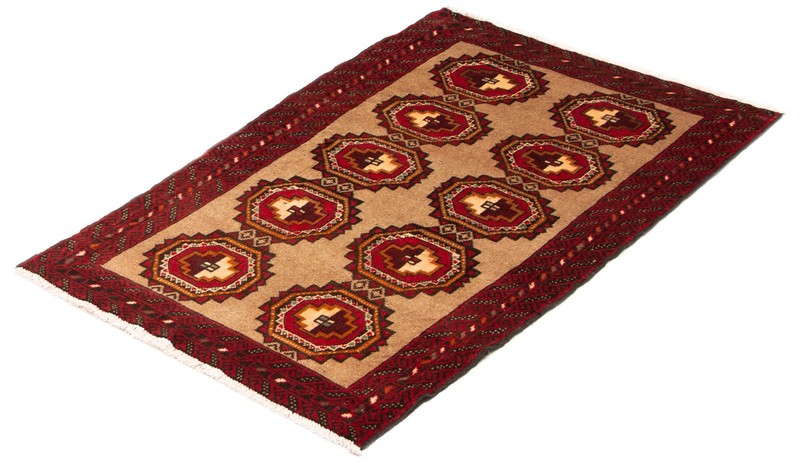 Vintage Geometric Area Rug 3'4" x 5'5" Traditional Hand-Knotted Wool Carpet gallery