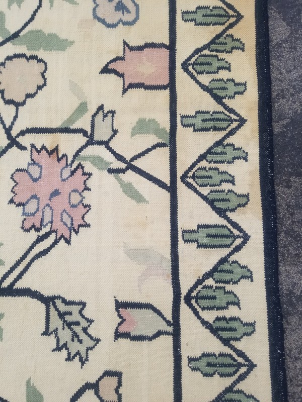 Vintage Traditional Handmade Beautiful Floral Kilim Floor Rug Carpet 246x166 cm gallery