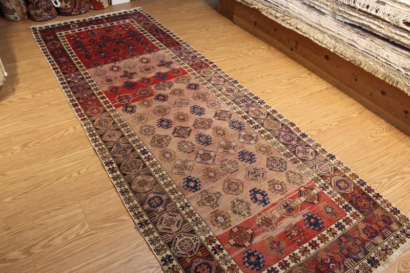 Antique Baktyari 4x11 ft. AUTHENTIC hall runner ORIENTAL RUG Hamadan circa 1950 gallery