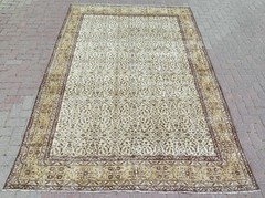 Vintage Anatolia Carpet, Distressed Rug Floor Carpet Handmade Large Rug 81″x120″