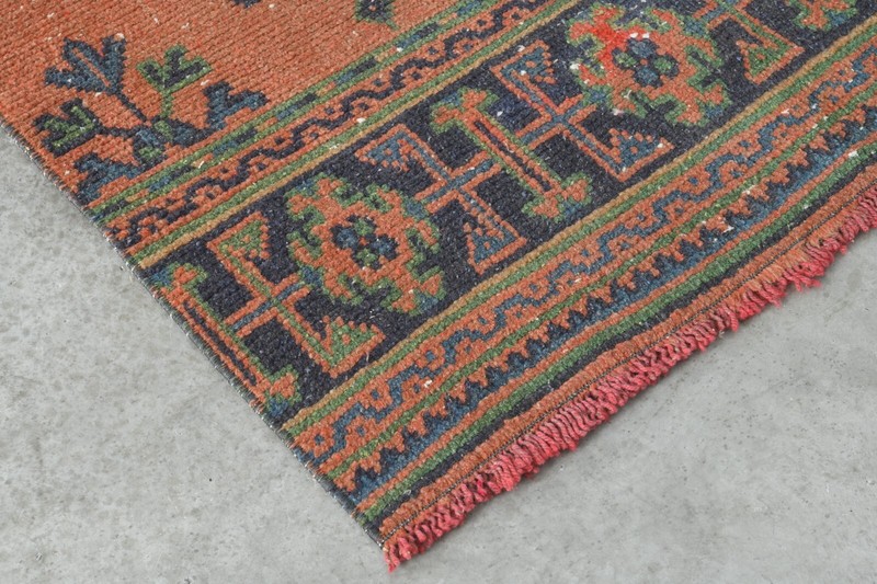Oushak Runner Rugs Turkish Runner Hand-Knotted Carpet Vintage Rug 3 x 11 ft 283 gallery