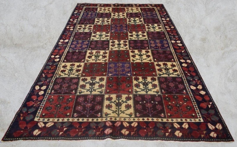 Rug. Vintage Hand Knotted Wool Area Rug Semi Antique Oriental Carpet 5'6 x 10'3 gallery
